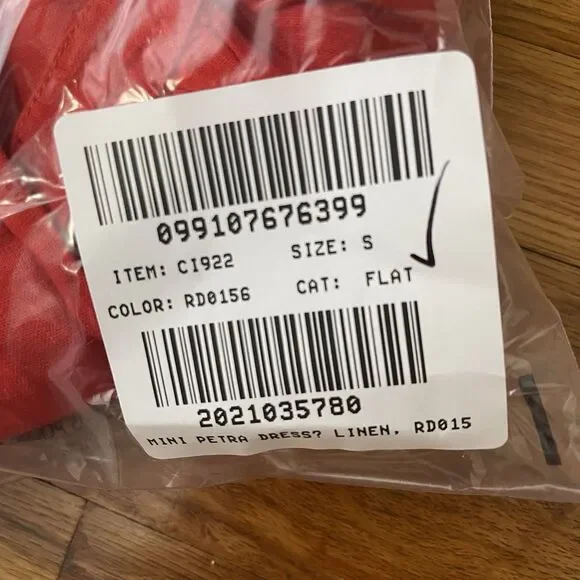 J.CREW Cabana Mini Dress in Linen Size Small Red NEW Beach Preppy Casual CI922 - Picture 12 of 16